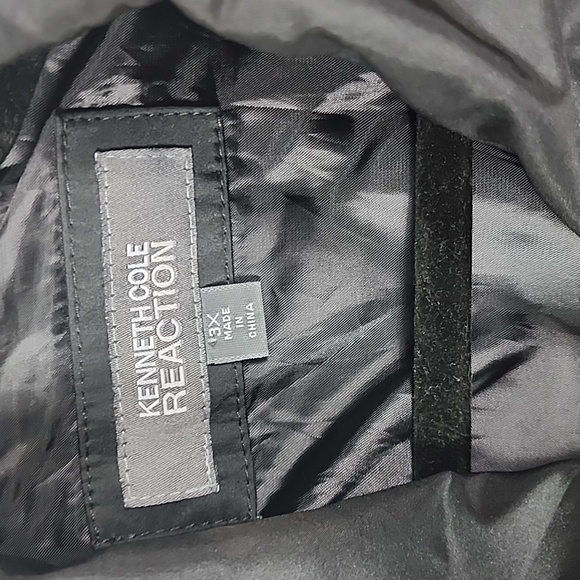 Kenneth Cole Reaction Mens Size 3X Black Zip Up Light Jacket - Picture 2 of 6